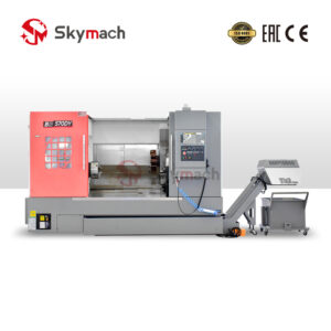 Tackle your most challenging jobs with the Skymach CK6150 flat bed CNC lathe. Designed for strength, this machine offers superior rigidity and high torque, making it perfectly suited for powerful cutting operations on a variety of materials from steel and cast iron to large non-ferrous components. Its robust construction ensures stability under heavy loads. While equipped with reliable standard features like a 4-station tool post, it can be customized with a hydraulic chuck, turret, tailstock, and your choice of CNC system to become a complete heavy-duty machining solution.