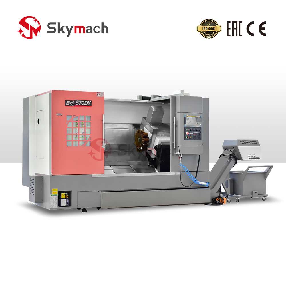Durable BR570DYslant bed CNC lathe built for long-term precision and reliability.