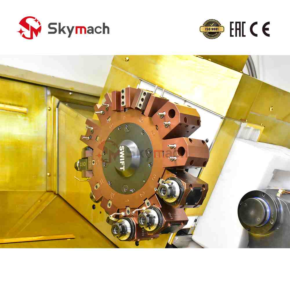 Durable BR570DYslant bed CNC lathe built for long-term precision and reliability.