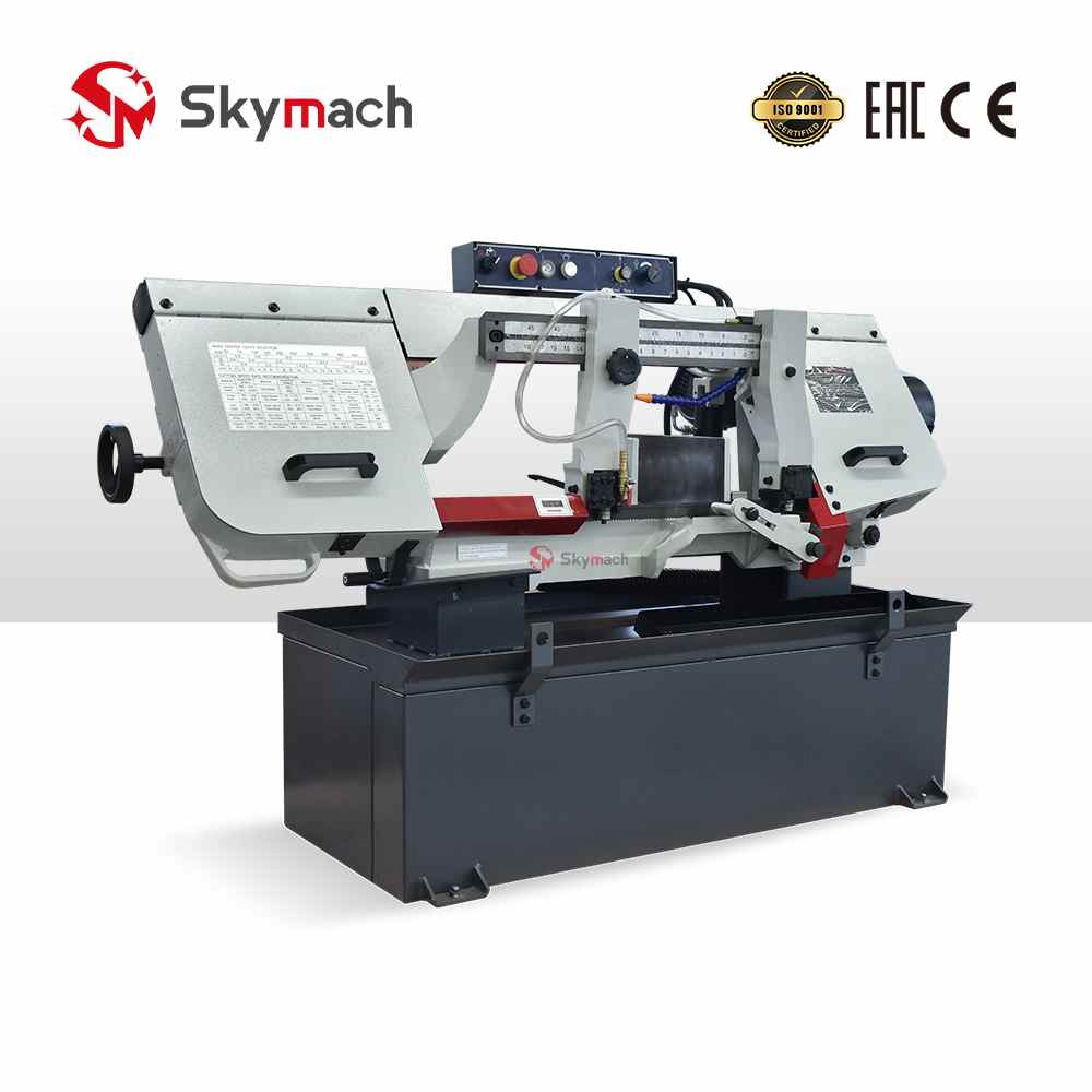 Cost-effective BS1018B bandsaw with precision guides for accurate cut-off of metal stock.
