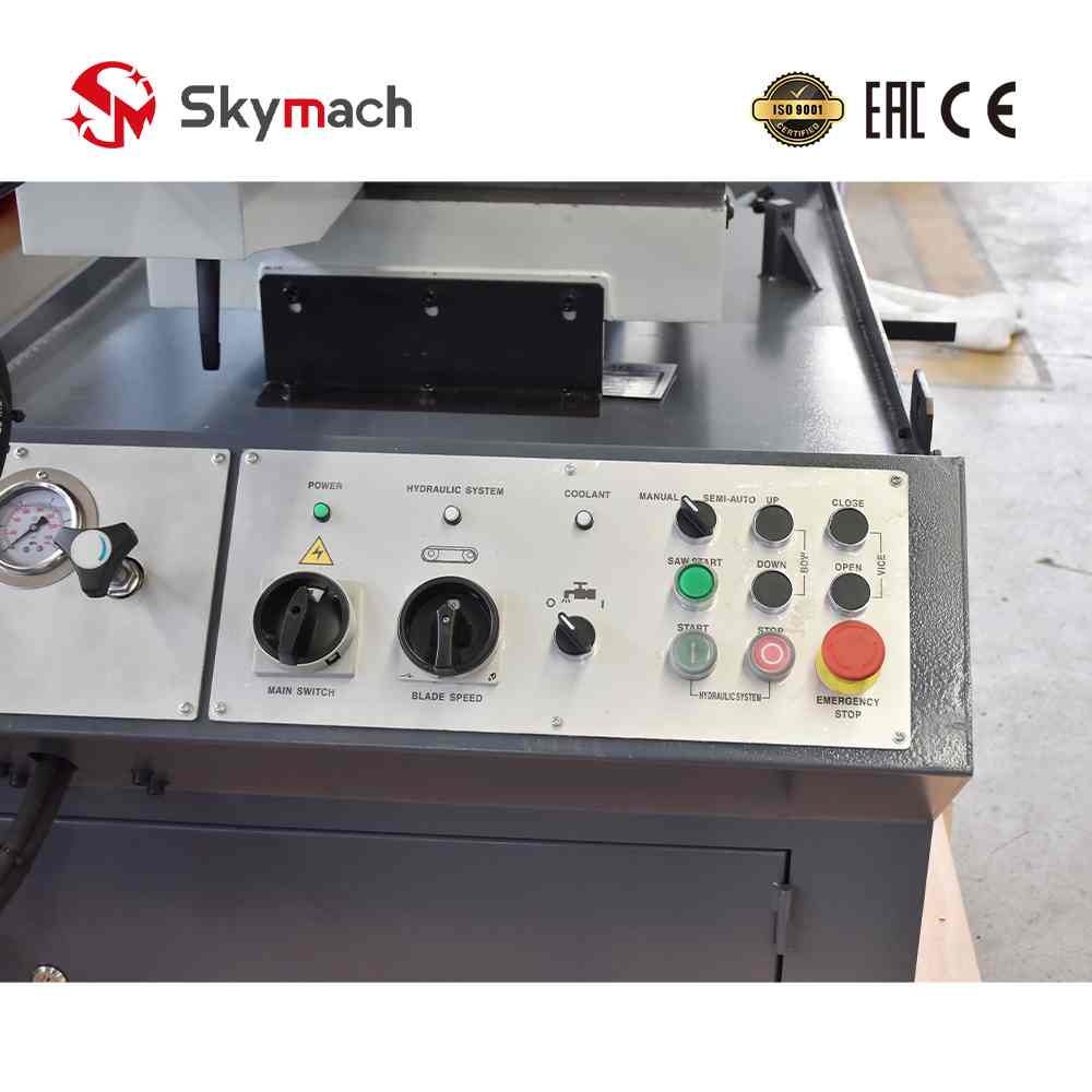 Heavy-duty BS426G Horizontal Bandsaw for continuous production cutting of large metal stock.