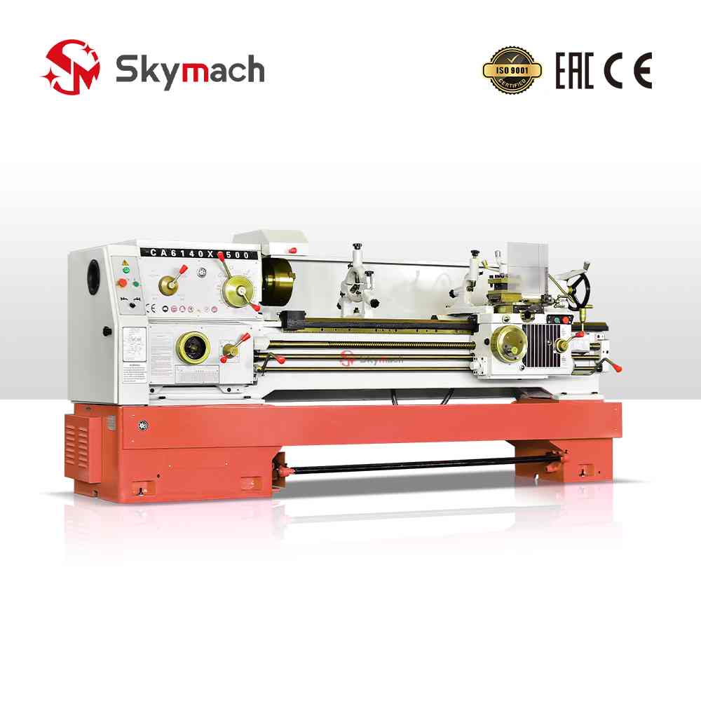 Robust C6140X-1500 gearhead lathe with 1-meter bed capacity for workshop operations.