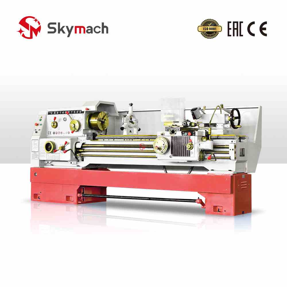 Robust C6140X-1500 gearhead lathe with 1-meter bed capacity for workshop operations.