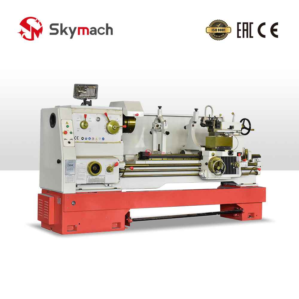 Heavy-duty CA6150-1000 lathe with gap bed for large diameter turning operations.