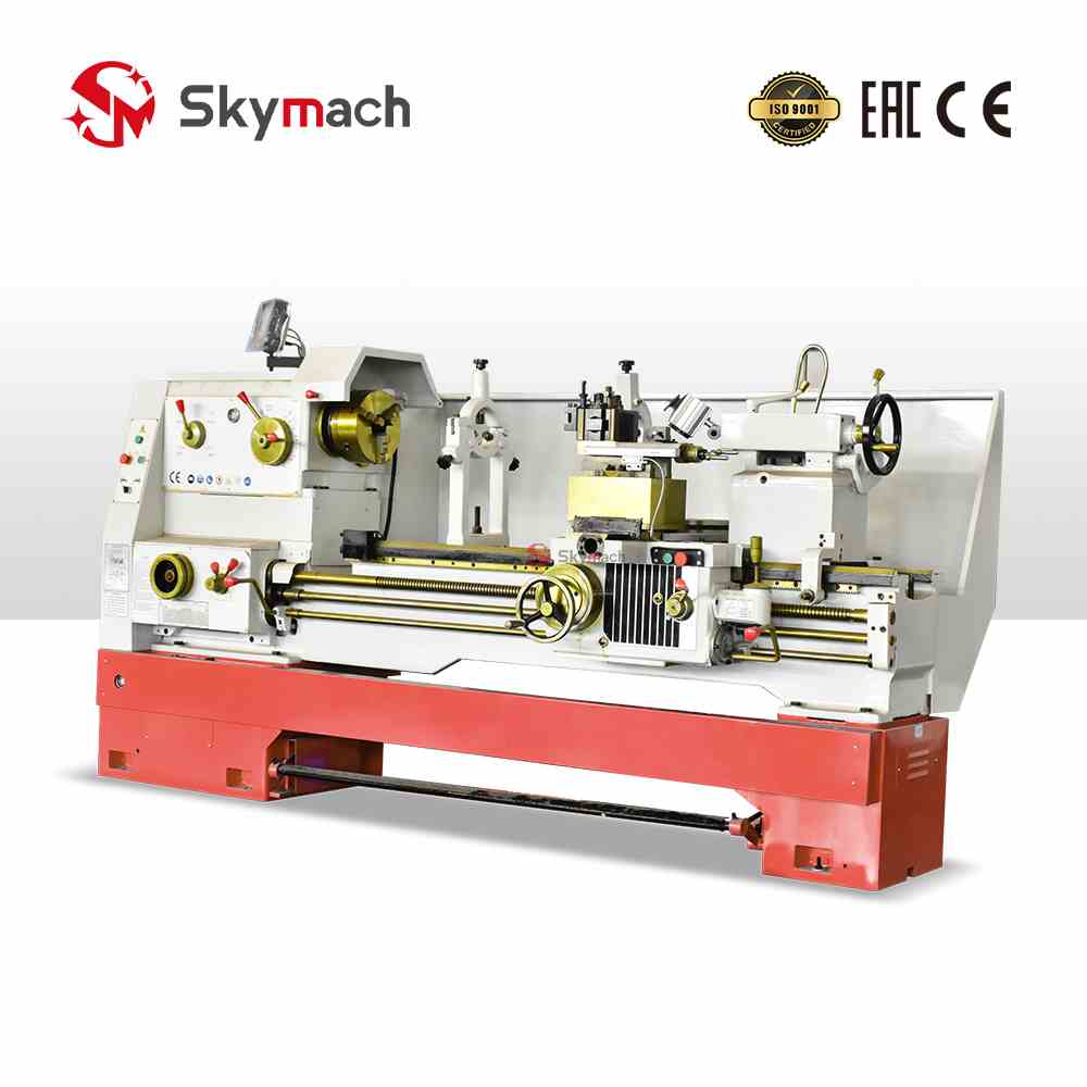 Heavy-duty CA6150-1000 lathe with gap bed for large diameter turning operations.