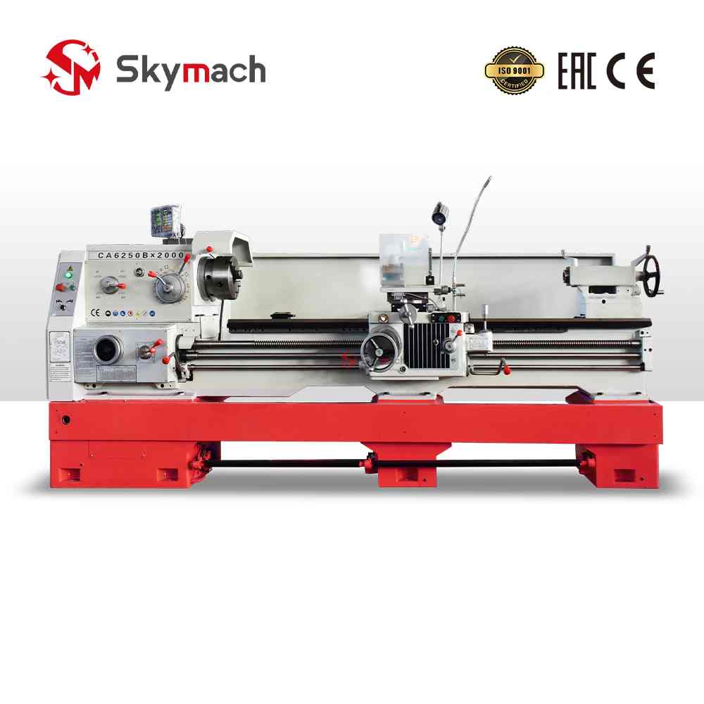 Versatile CA6250B-2000 service lathe for equipment maintenance and part fabrication.