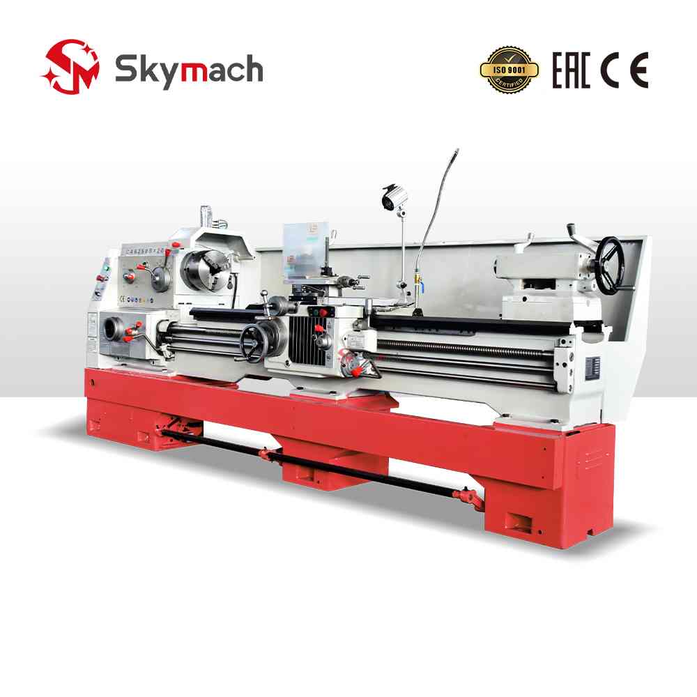 Versatile CA6250B-2000 service lathe for equipment maintenance and part fabrication.