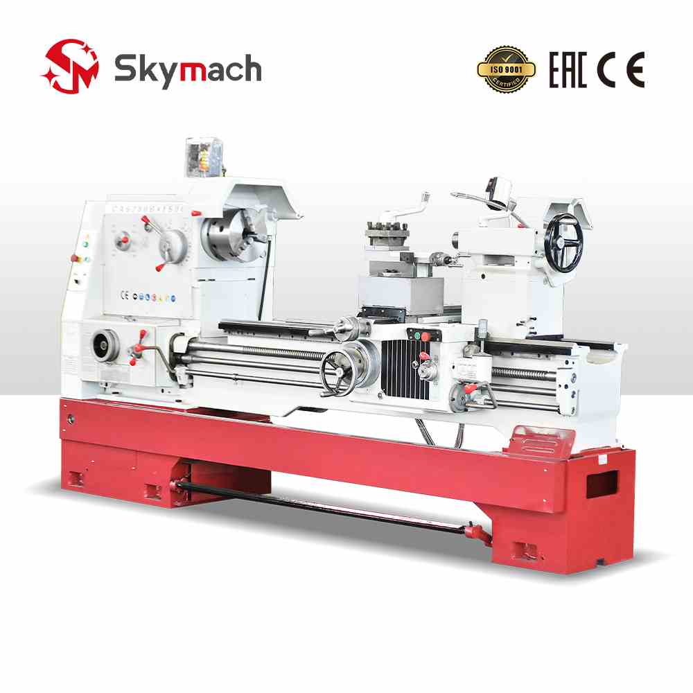 Space-efficient CA6280BX-1500 lathe with integrated design for small workshops.
