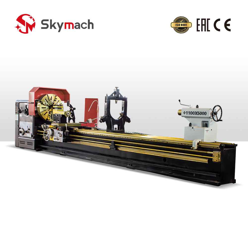 Modern CW61100-5000 lathe with improved features over previous models.