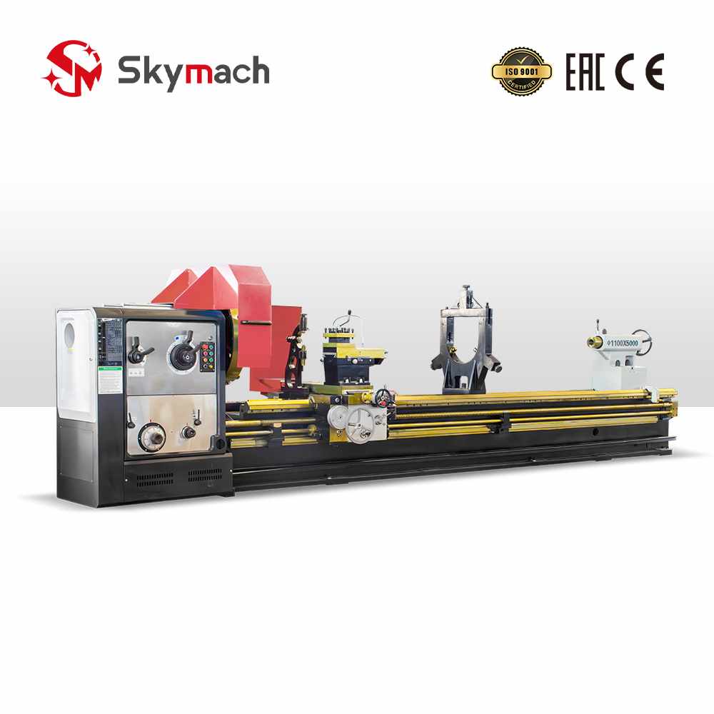 Modern CW61100-5000 lathe with improved features over previous models.