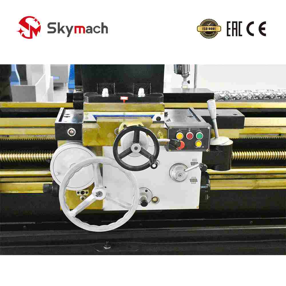 Modern CW61100-5000 lathe with improved features over previous models.