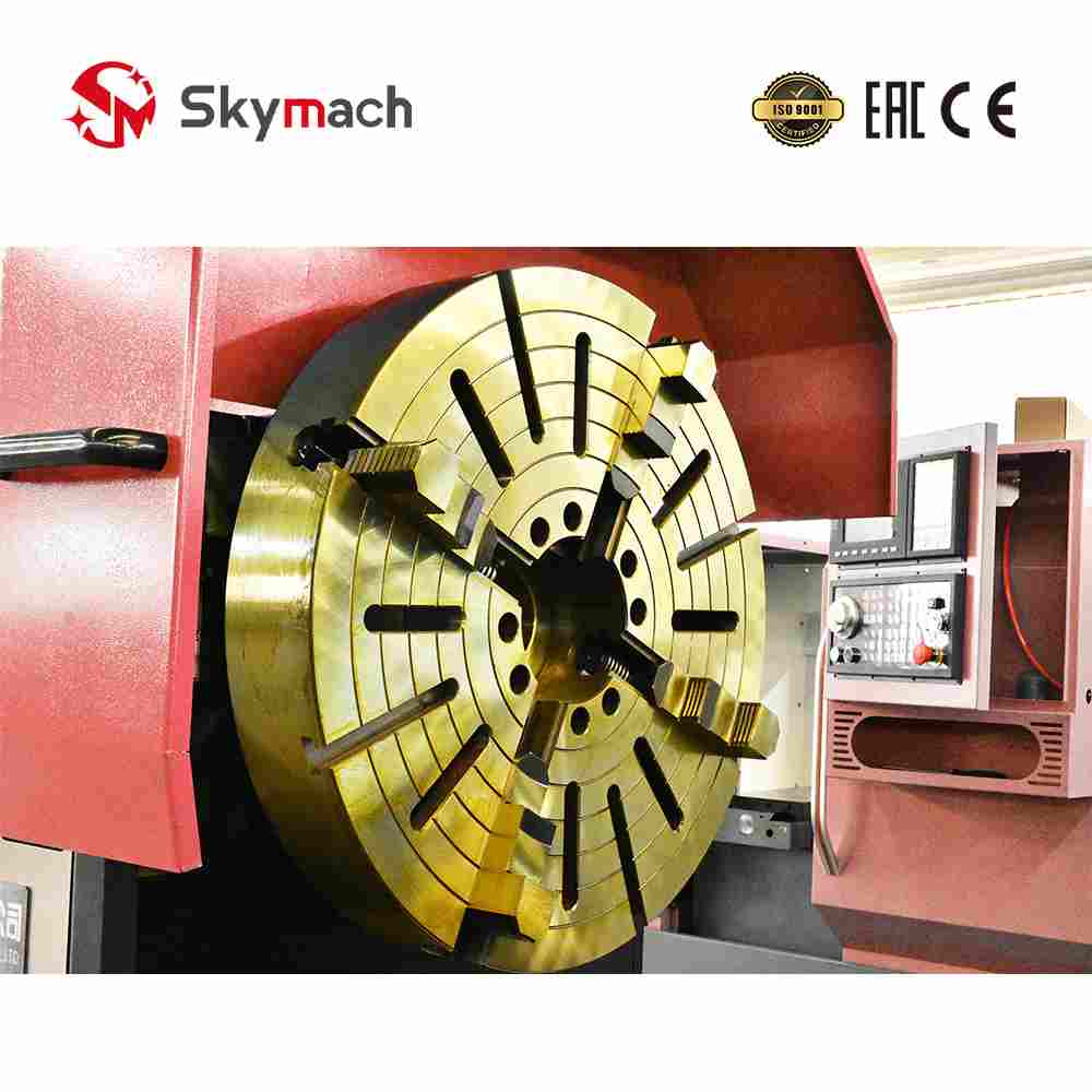 Modern CW61100-5000 lathe with improved features over previous models.