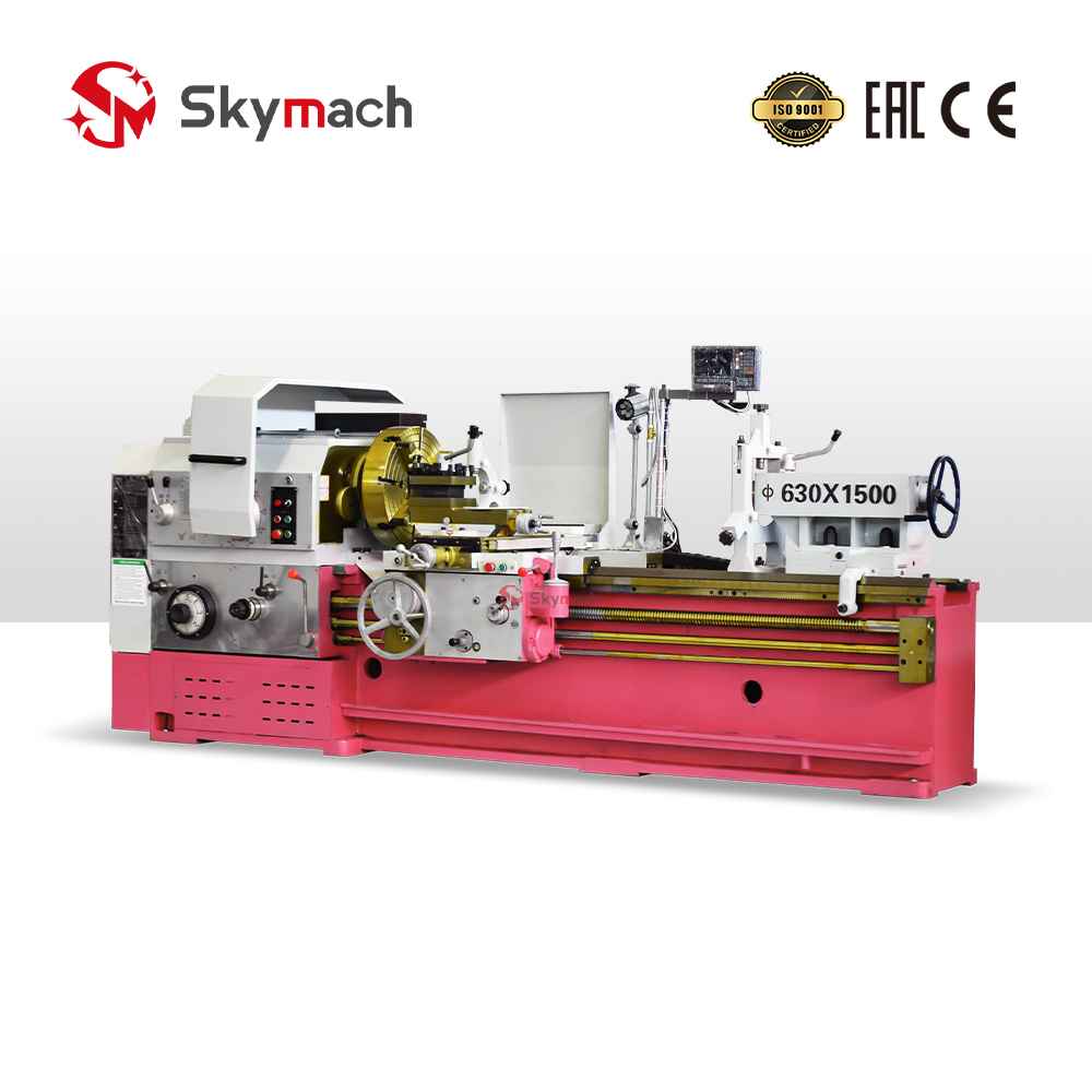 Professional-grade CW6263-1500 toolroom lathe with precision spindle bearings.