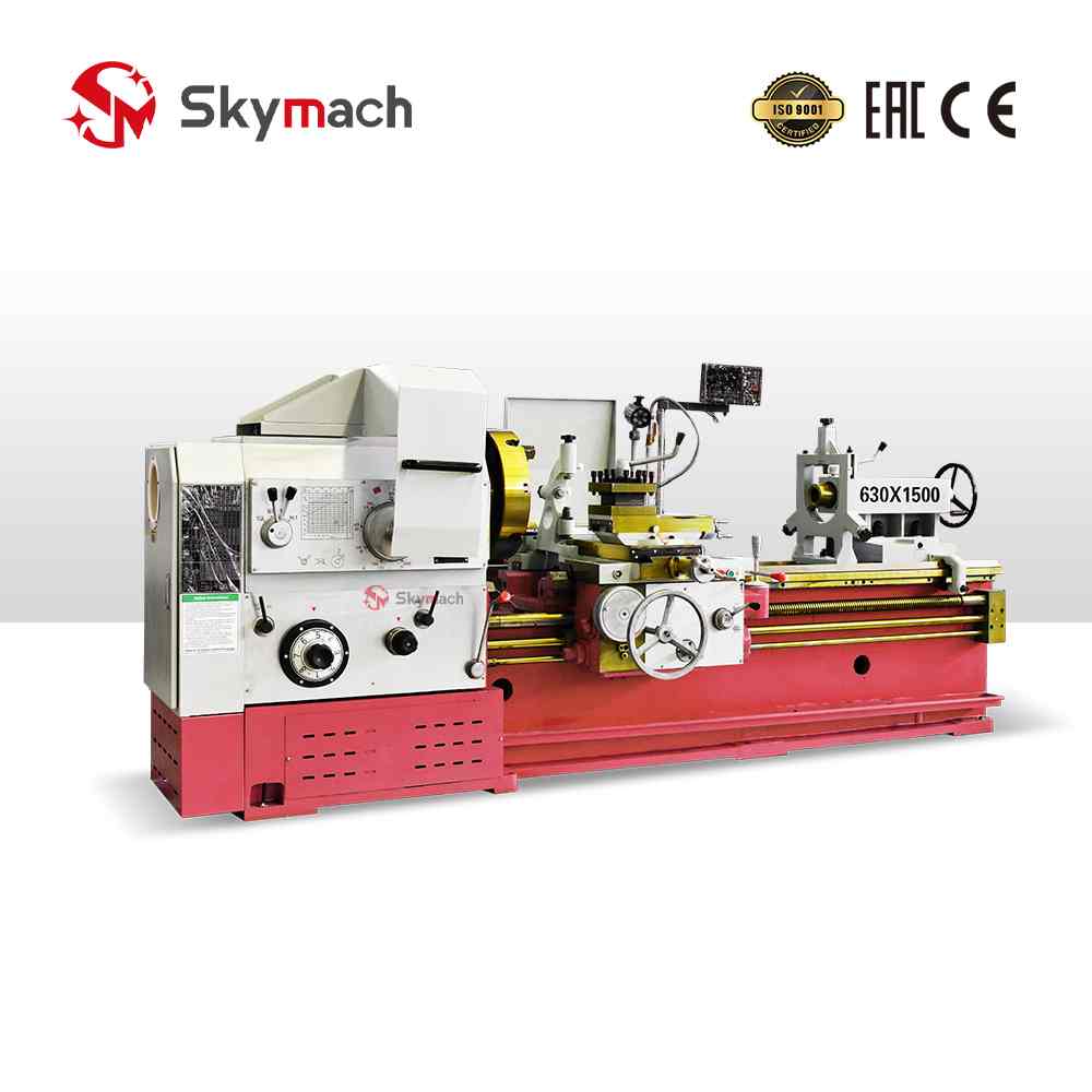 Professional-grade CW6263-1500 toolroom lathe with precision spindle bearings.