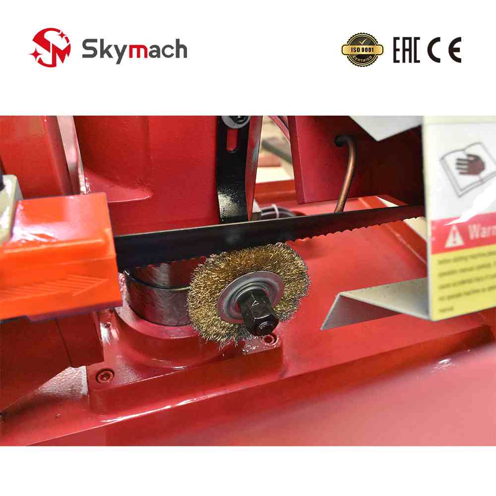 Industrial bandsaw GHS4235 machine for cutting metal stock, including rounds, squares, and structural beams.