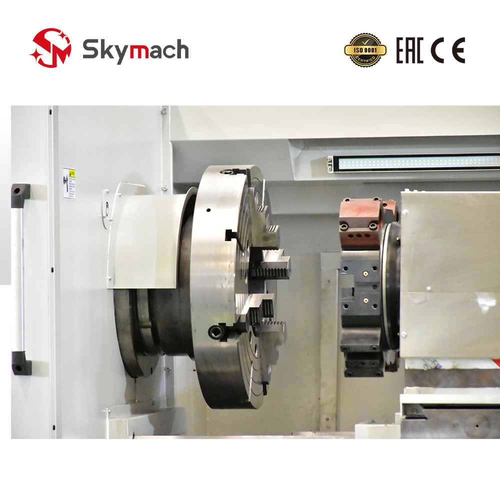 Durable Skymach QK1313 CNC Lathe with rigid construction. Built for long-term reliability in machining tough materials like steel and cast iron.