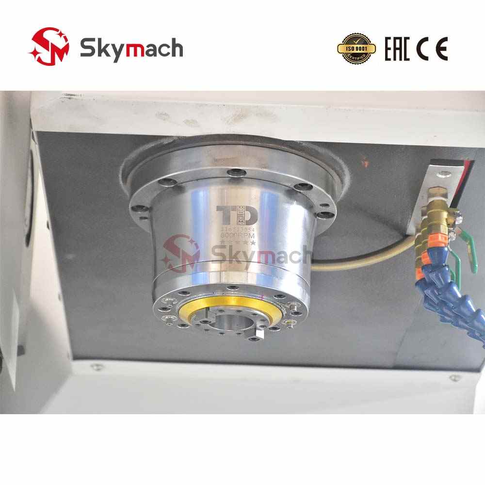 Customizable red VMC1580 CNC mill with optional axes, controls, and machine color.