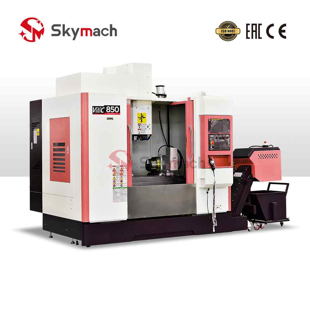 Skymach VMC850 CNC mill with optional Fanuc or Siemens control for precision metalworking.