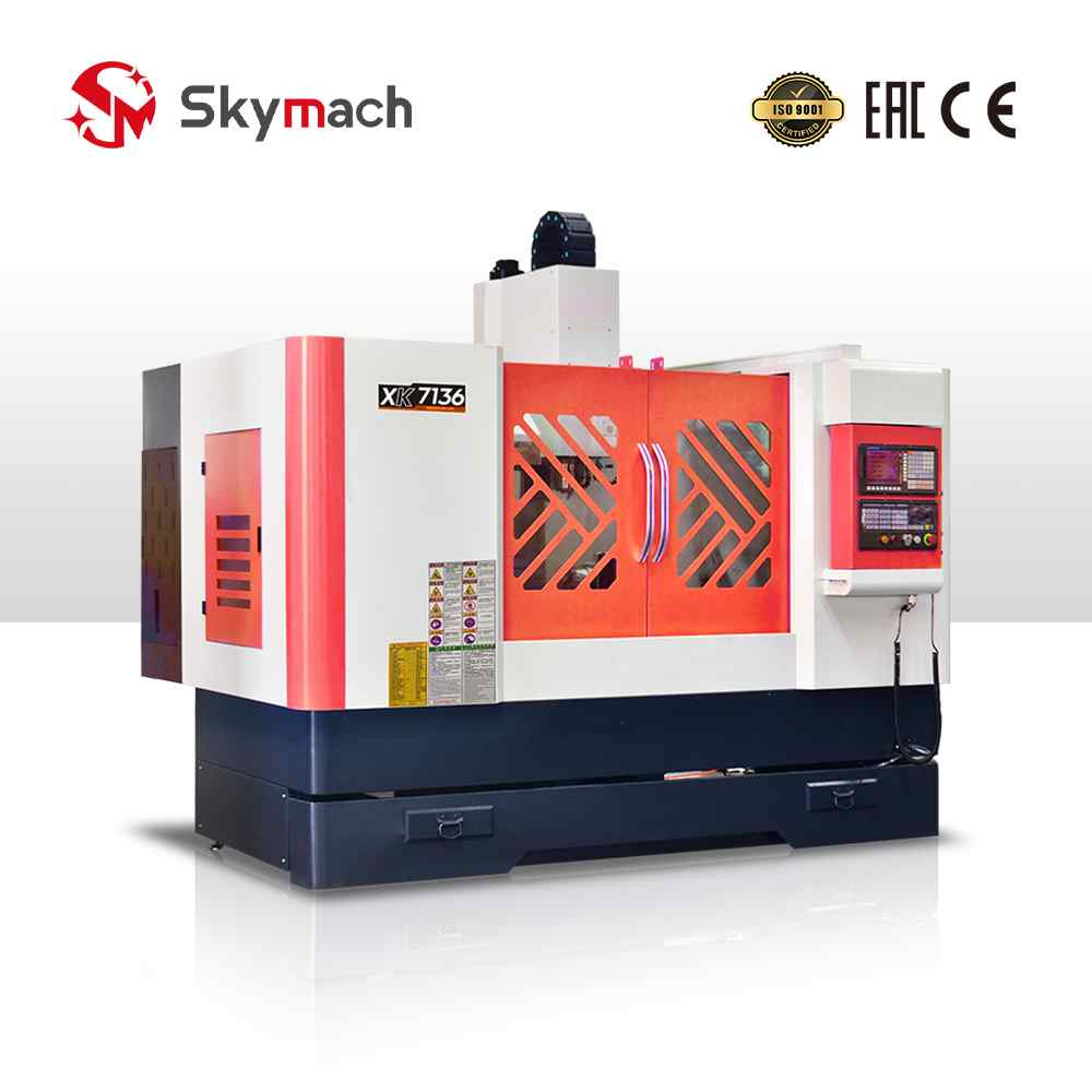 Skymach XH7136 VMC with multi-axis capability and optional CNC/color. Features a Taiwan spindle.