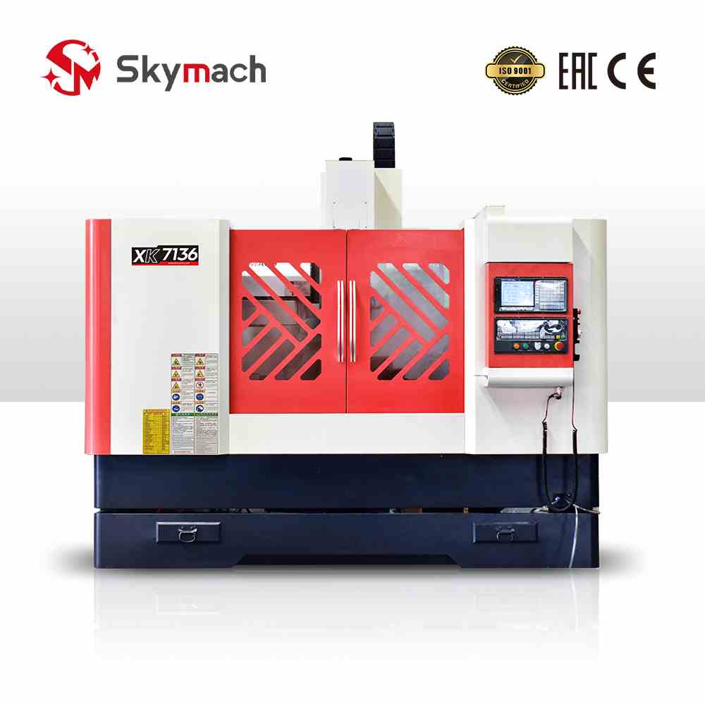 Skymach XH7136 VMC with multi-axis capability and optional CNC/color. Features a Taiwan spindle.